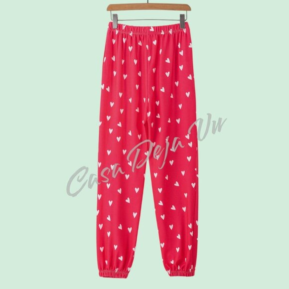 Comfy Hearts Premium Lounge Pajama Pants & Top 2 pc Set - Picture 6 of 10